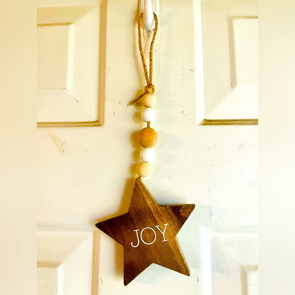 *Joy Star Beaded Ornament